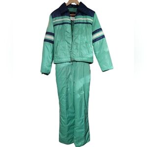 Vintage Skiva Two-Piece Ski Suit With Stripes From The 1990s